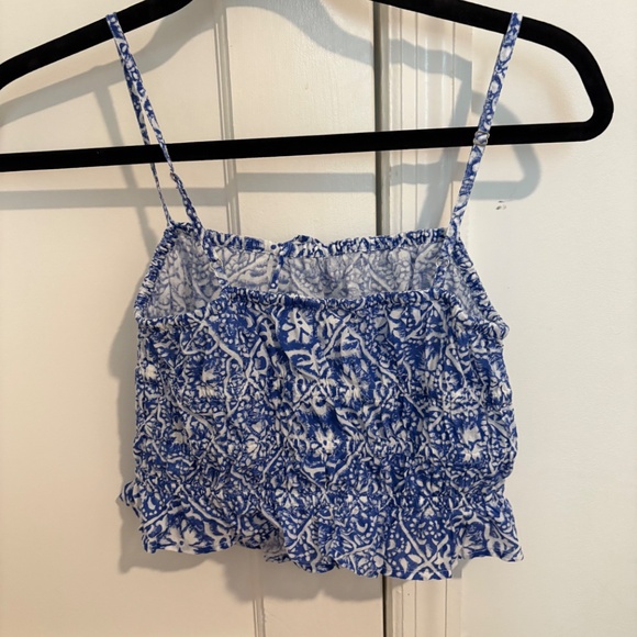 Roller Rabbit Flores Tile Aurelia Top in Cobalt- XS - Picture 3 of 4